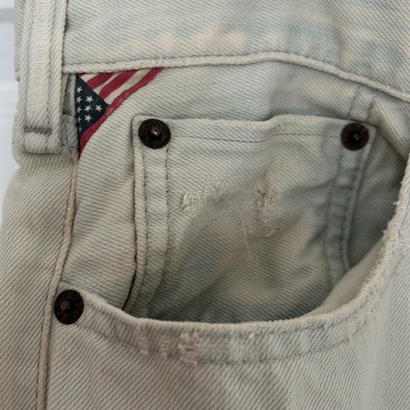 DENIM & SUPPLY - Ralph lauren grunge white destroyed straight jeans size 38x32 - Picture 4 of 8